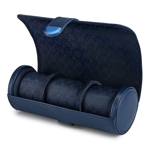 Wolf Midnight Blue Earth Triple Watch Roll